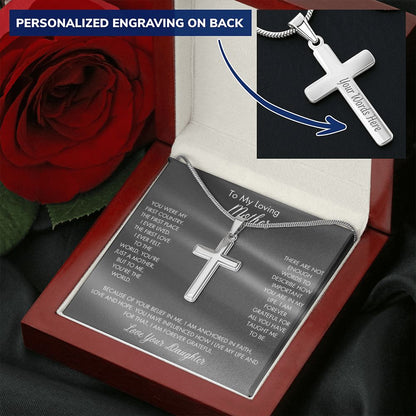 Mother - You Are My World! Personalize Cross Necklace