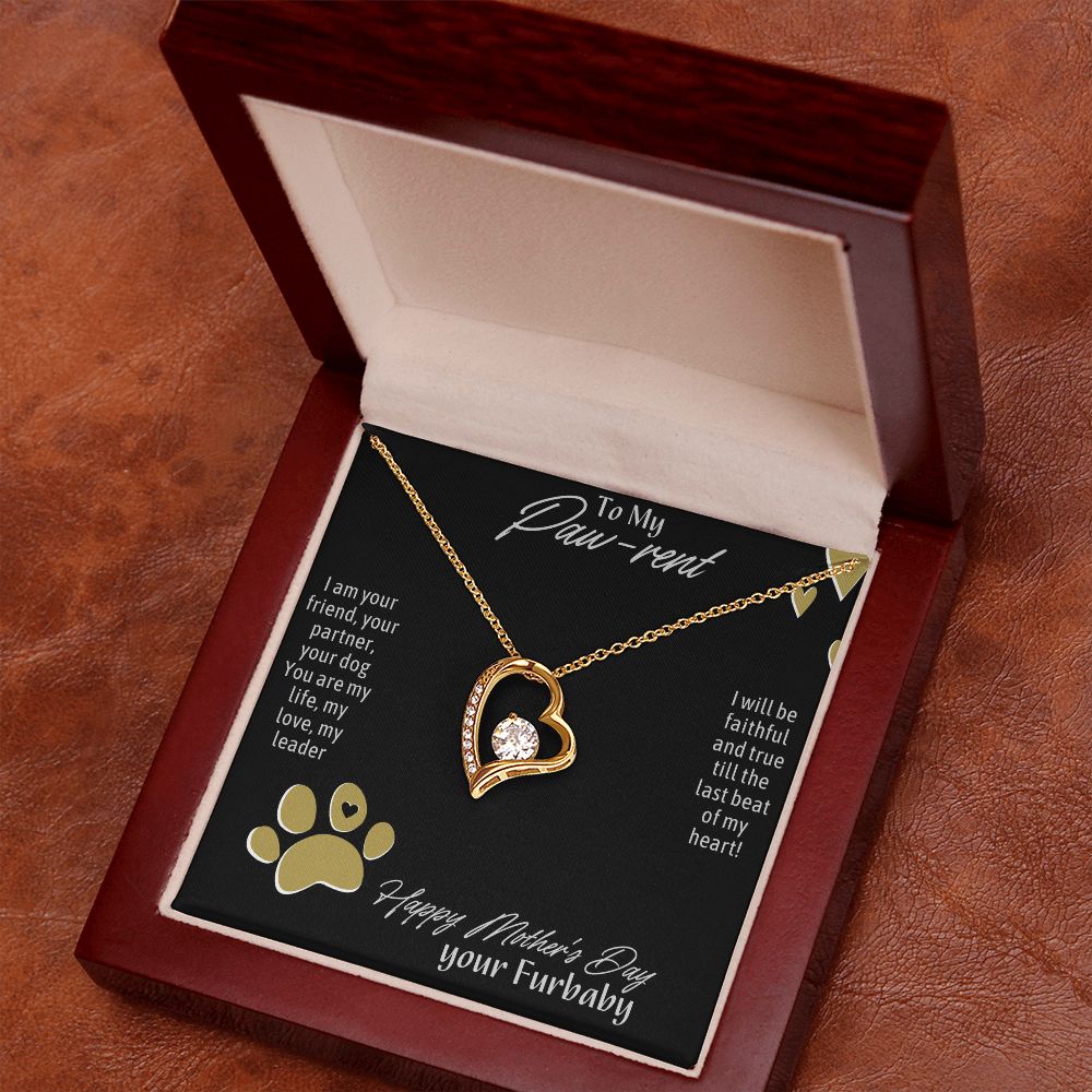 Pet Mom- Diamond Heart Necklace