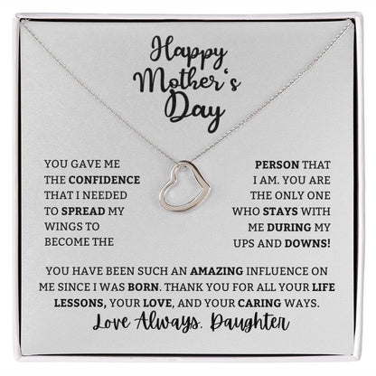 Mother- Delicate Heart Necklace