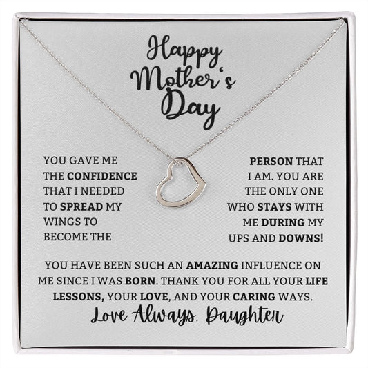 Mother- Delicate Heart Necklace