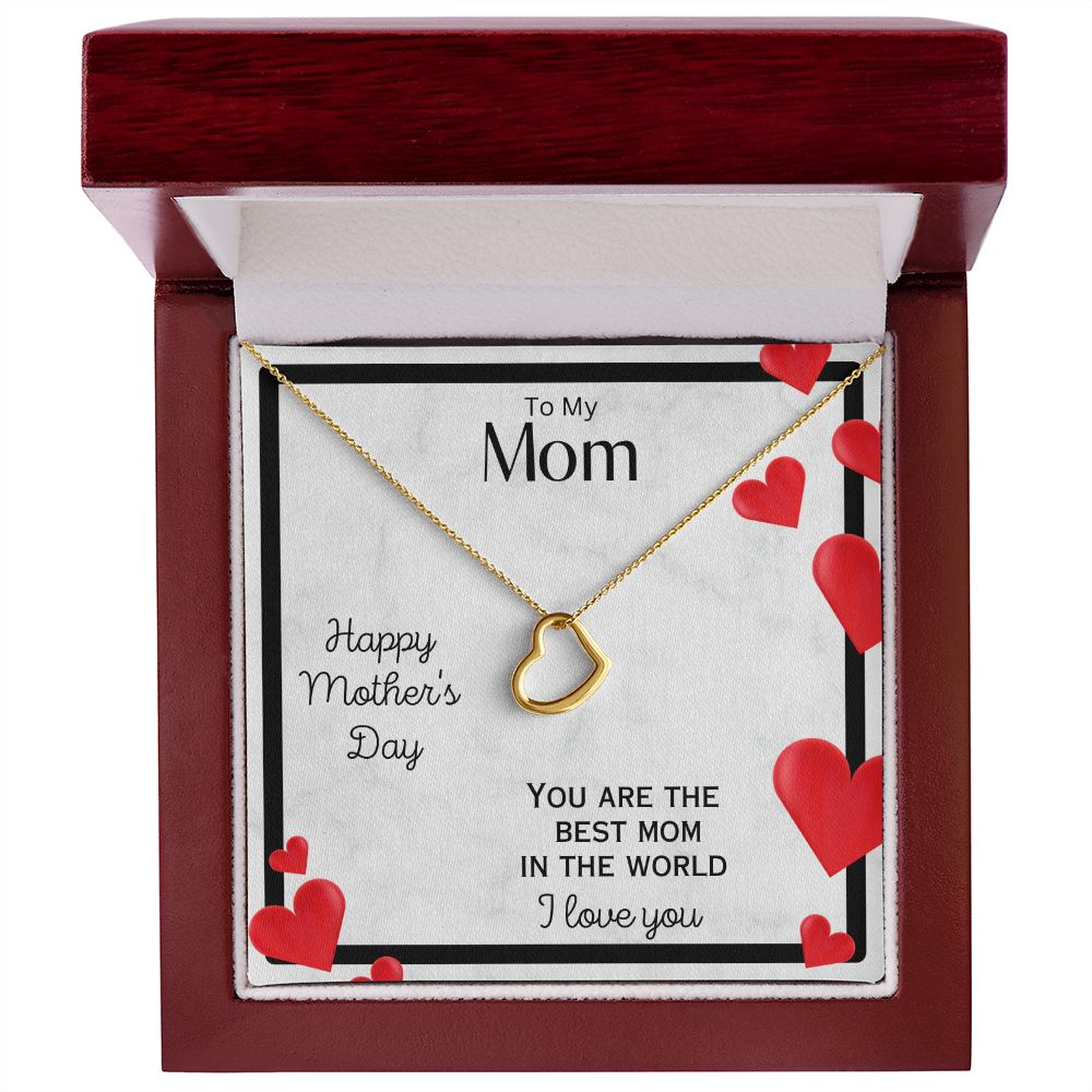 To Mom- Delicate Heart Necklace