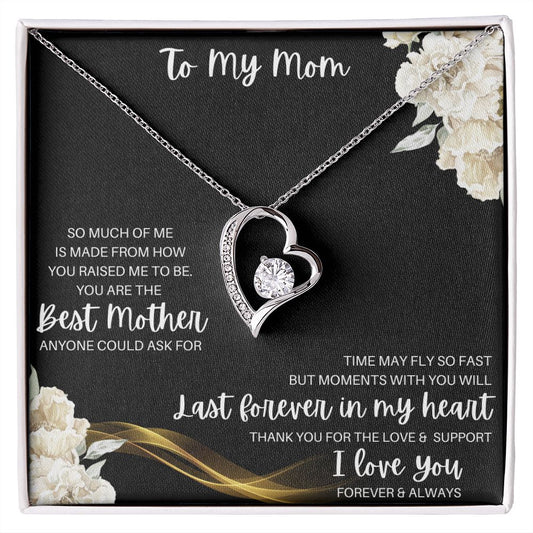 To My Mom- Heart with Diamond